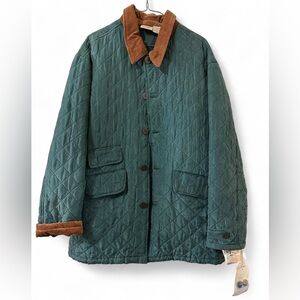 Quilted Jacket with Brown Accents